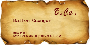 Ballon Csongor névjegykártya