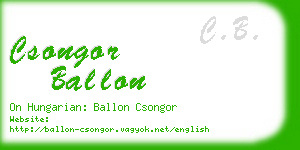 csongor ballon business card